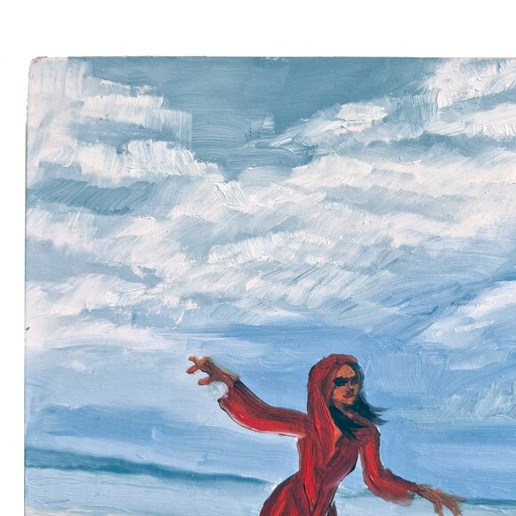 “Dancing With My Shadow” Original Oil Painting by Robin White on Wood Panel 10” - Picture 10 of 11